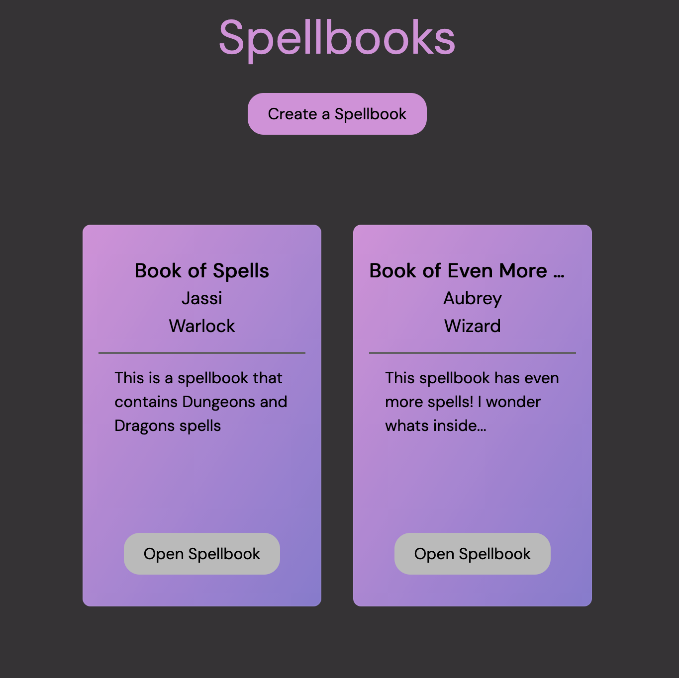 a collection of Cauldron spellbooks